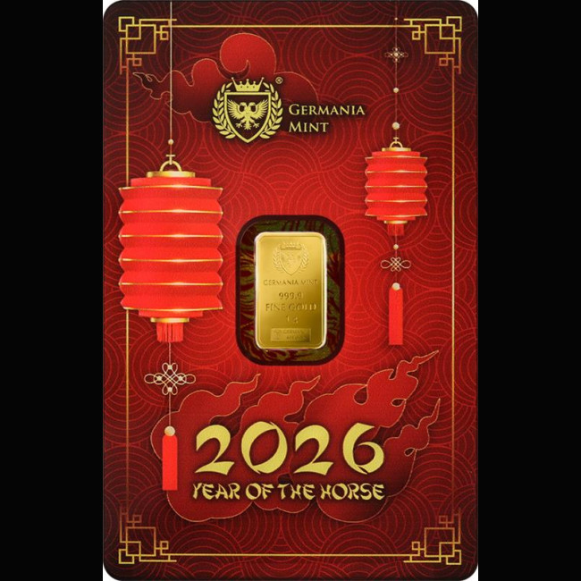Germania Mint 1g Gold Bar – Year of the Horse